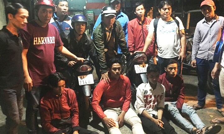 Đội hiệp sĩ tóm gọn nhóm cướp giật trong đêm Giao thừa ở Bình Dương