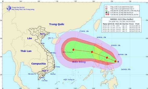 Áp thấp nhiệt đới chưa qua, bão Sarika lại đến