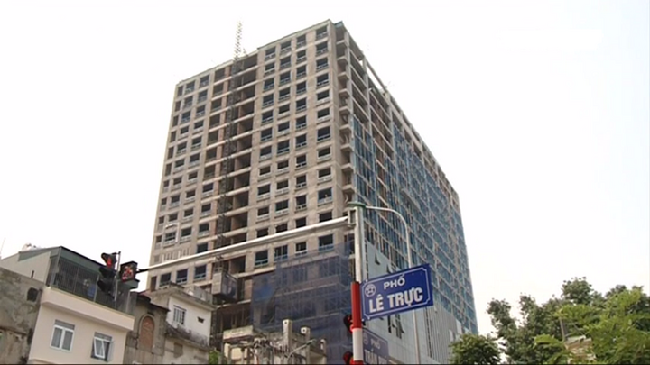 Quy hoạch chi tiết và Giấy phép xây dựng công trình 8B Lê Trực không đồng nhất