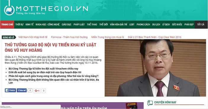 Báo Một thế giới và diễn đàn Otofun bị phạt