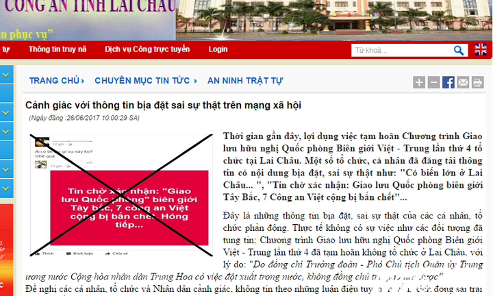 Công an Lai Châu bác tin bịa đặt 7 người bị bắn chết