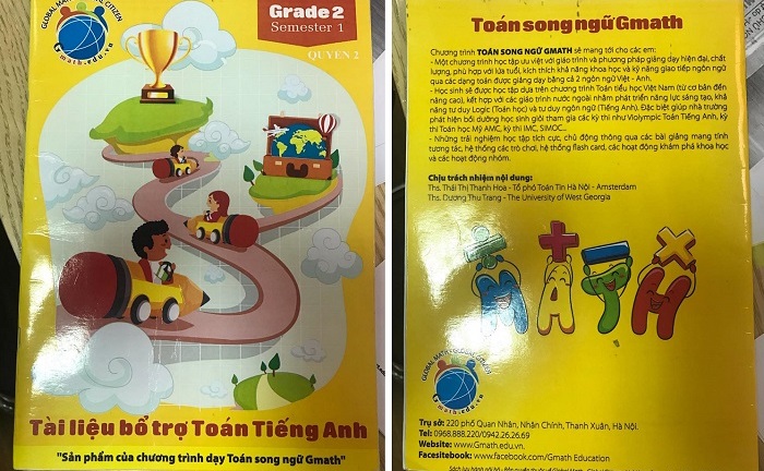 Lùm xùm quanh cuốn tài liệu nội bộ học Toán bằng tiếng Anh