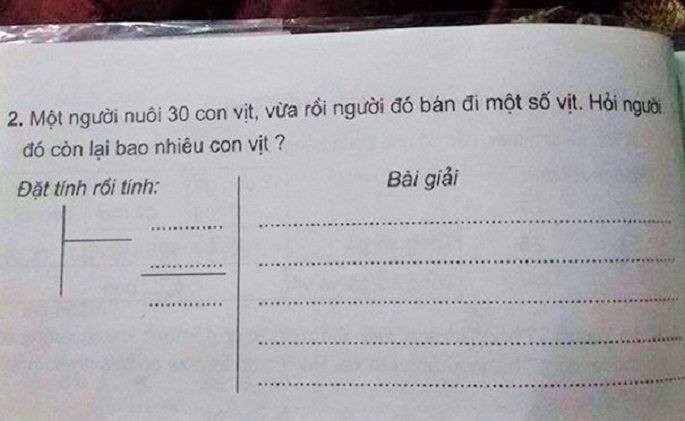 Dân mạng 'đào' lại bài toán lớp 3 tính số vịt khiến giáo viên 'điên đầu'