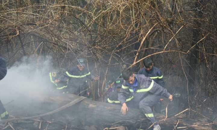 Hơn 500 người vật lộn với 'giặc lửa' trong rừng đặc dụng Hải Vân
