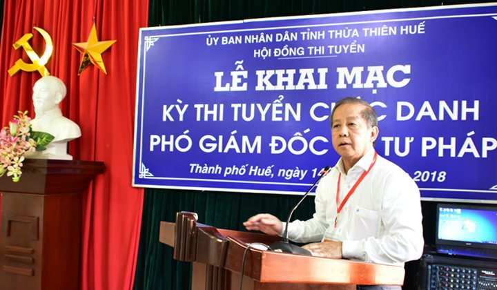 Huế tổ chức thi tuyển chức danh Phó Giám đốc Sở Tư pháp