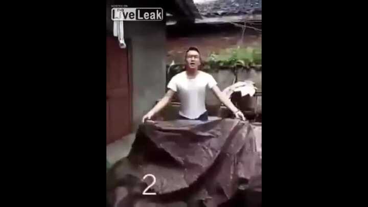 Tập tành làm ảo thuật với tấm khăn choàng và cái kết 'đắng'