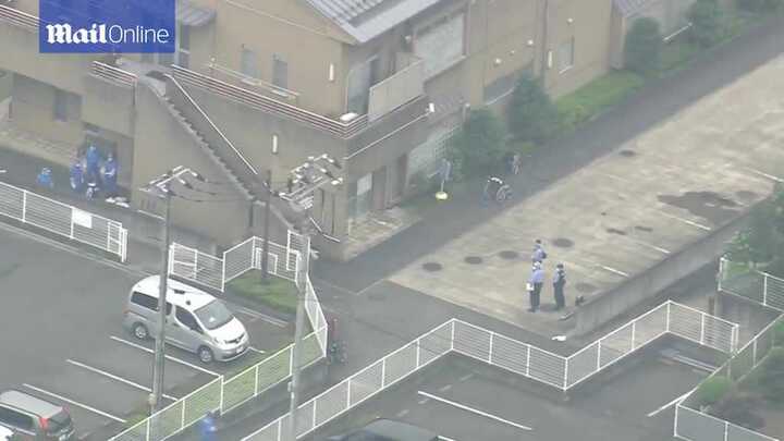 Hiện trường vụ thảm sát bằng dao đẫm máu ở Nhật Bản nhìn từ trên cao