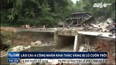 Lũ cuốn trôi nhiều công nhân khai thác vàng ở Lào Cai