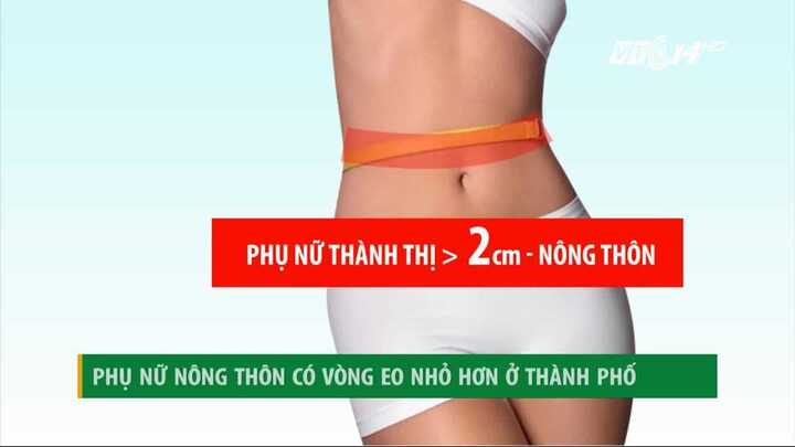 Phụ nữ nông thôn có vòng eo nhỏ hơn phụ nữ thành thị 2cm