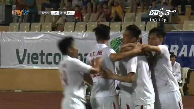 Ghi bàn mở tỷ số, cầu thủ U19 Việt Nam ăn mừng kiểu Ronaldo