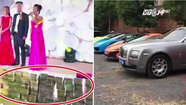 Choáng với đám cưới ngập tràn siêu xe, nhà trai tặng cô dâu 20 tỷ đồng tiền mặt