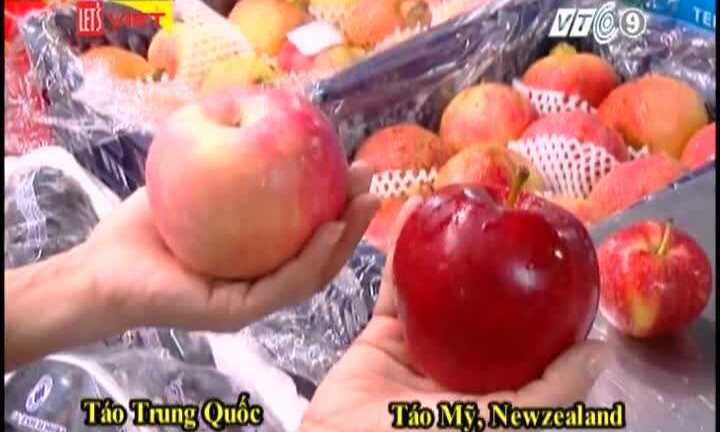 Phân biệt táo Trung Quốc với táo Mỹ và New Zealand