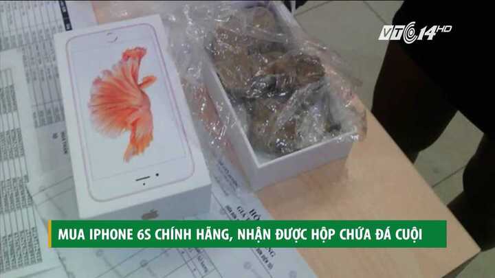Clip: 'Đập hộp' iPhone 6S Plus chính hãng, ngã ngửa bên trong toàn đá cuội