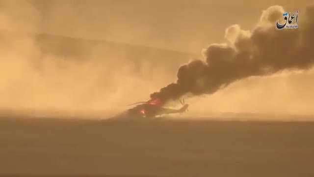 Trực thăng Nga trúng tên lửa, bốc cháy ngùn ngụt