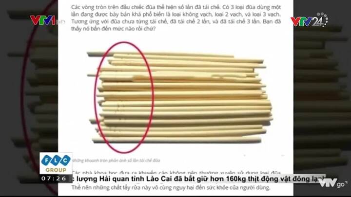 Thực hư về 'ám hiệu' chỉ số lần tái chế trên đũa dùng một lần
