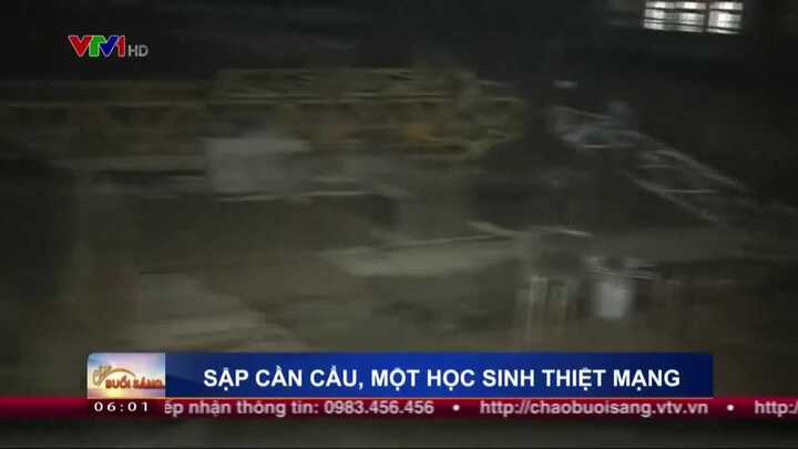 Nghệ An: Cần cẩu đổ sập vào trường học, nam sinh lớp 10 chết thương tâm