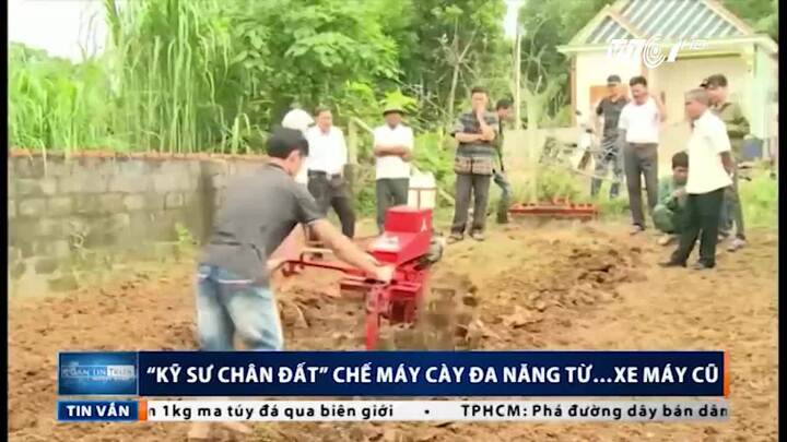 Thợ quê chế máy cày thông minh từ xe máy cũ được bà con hết lời ca ngợi