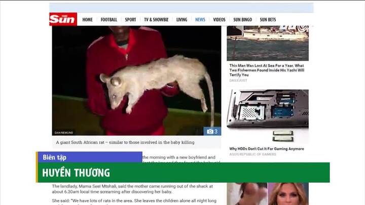 Mẹ mải đi vũ trường, bé 3 tháng bị chuột khổng lồ cắn chết thương tâm