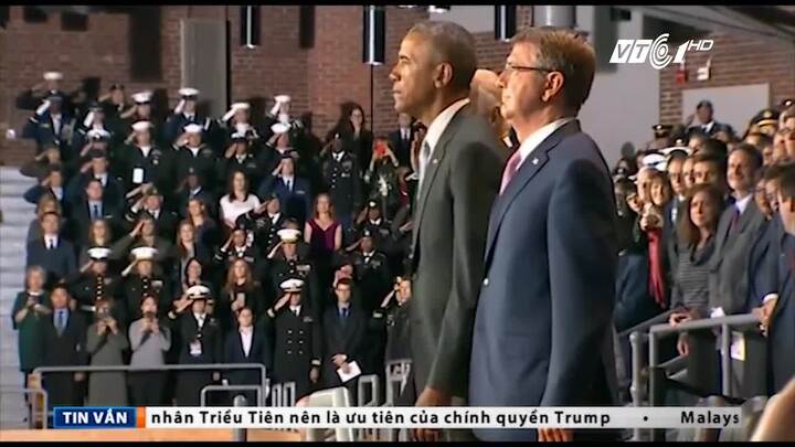 Clip: Lính Mỹ ngất xỉu trong lễ từ biệt của Tổng thống Obama