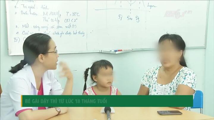 Giật mình bé gái dậy thì sớm từ 18 tháng tuổi