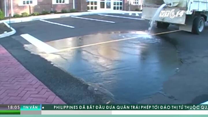 Kỳ lạ con đường biết 'uống nước', không lo ngập úng