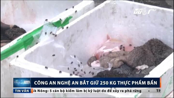 Kinh hãi cảnh 250 kg chân giò, nội tạng bốc mùi, nhung nhúc ruồi nhặng ở Nghệ An