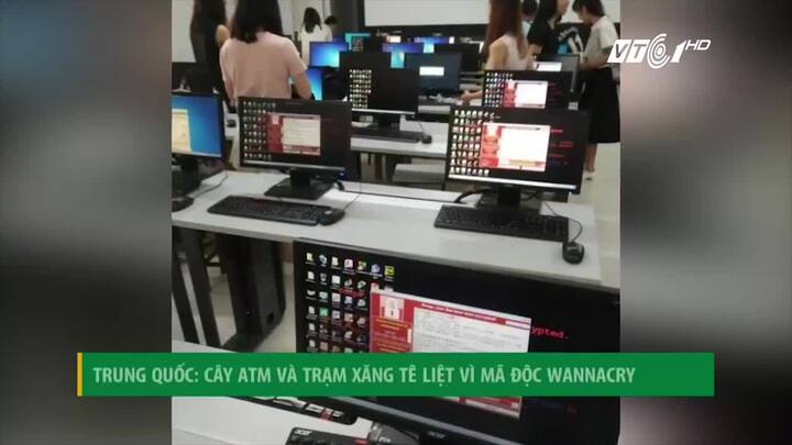 Mã độc Wannacry tấn công, cây ATM và trạm xăng tê liệt