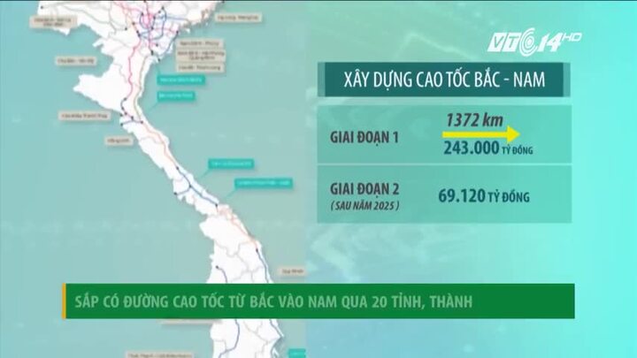 Xây dựng cao tốc từ Bắc vào Nam qua 20 tỉnh, thành