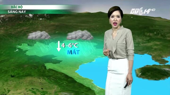 Video: Miền Bắc nhiệt độ giảm kèm mưa dông rải rác trong ngày 6/6