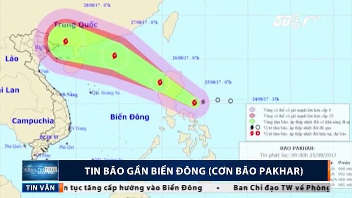 Bão số 6 vừa qua, bão Pakhar lại tăng cấp, hướng thẳng Biển Đông
