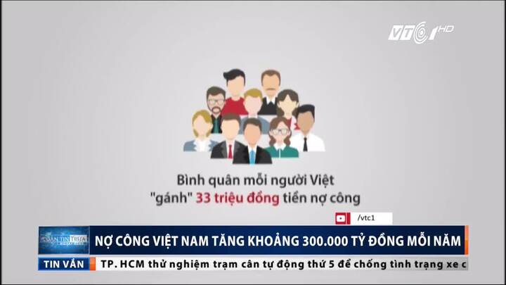 Video: Bình quân mỗi người Việt 'gánh' 33 triệu đồng nợ công