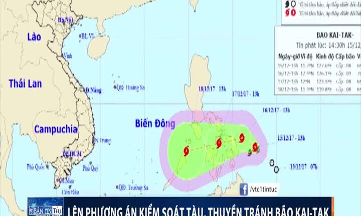 Tin mới nhất về bão Kai-tak