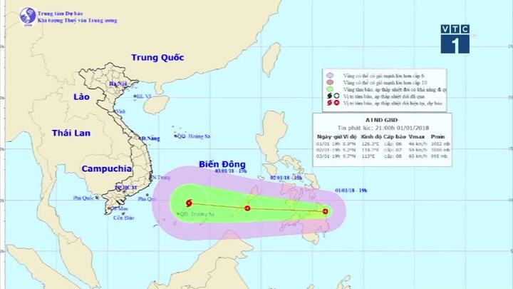 Biển Đông sắp hứng cơn bão đầu tiên trong năm 2018