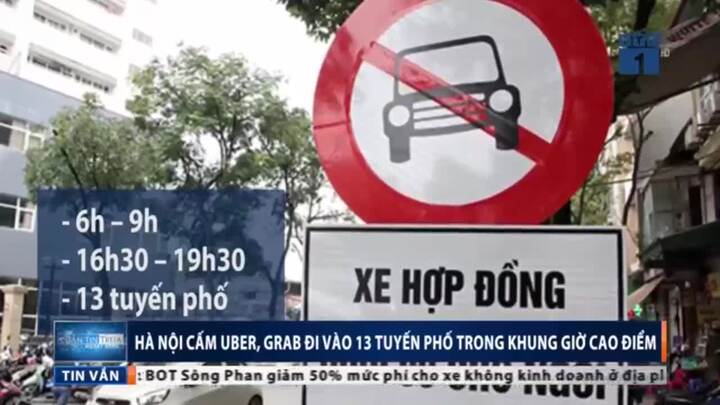 Từ hôm nay, Hà Nội cấm Uber, Grab đi vào 13 tuyến phố giờ cao điểm