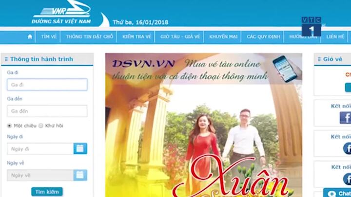 Xuất hiện website bán vé tàu cạo sửa, đắt hơn giá gốc