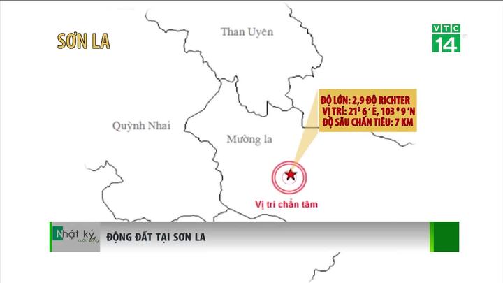 Động đất 2,9 độ richter tại Sơn La