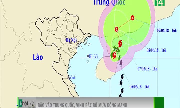 Bão số 2 vào Trung Quốc, Vịnh Bắc bộ mưa dông mạnh