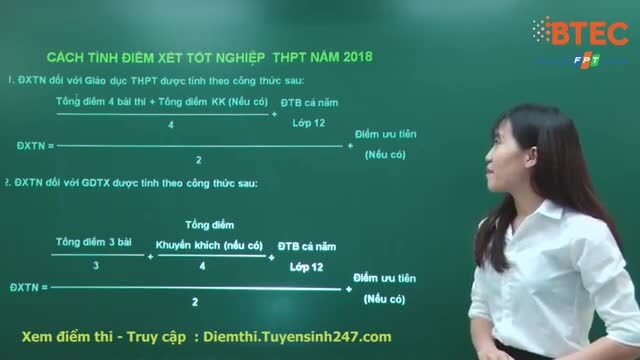 Video: Hướng dẫn tính điểm xét tốt nghiệp THPT năm 2018