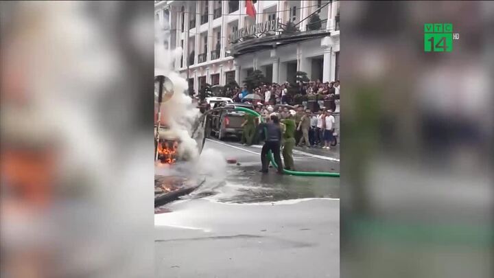 Toàn cảnh vụ chữa cháy bằng xe hút bể phốt ở Lào Cai