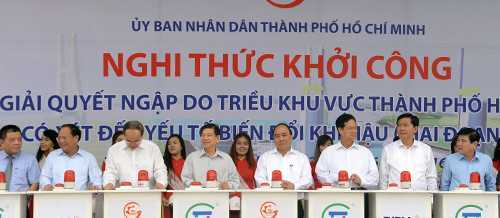 TP.HCM khởi công dự án 10.000 tỷ giải quyết ngập do triều
