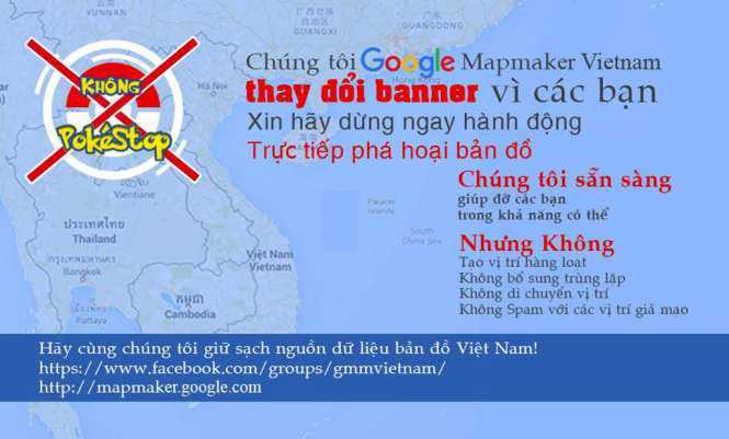 Người chơi Pokemon Go 'tự tiện' thay đổi bản đồ Việt Nam trên Google