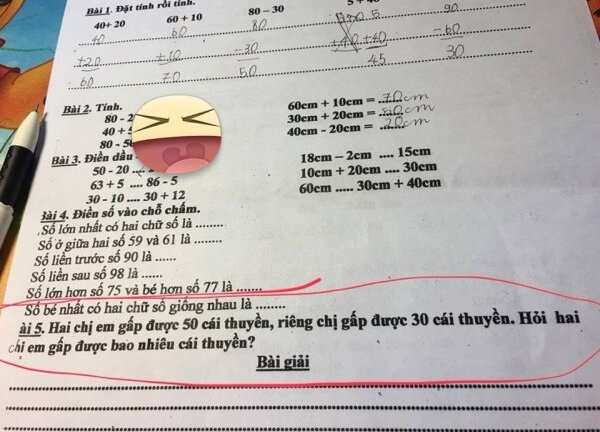 Bài toán ‘hại não’ của học sinh lớp 1 khiến dân mạng tranh cãi nảy lửa
