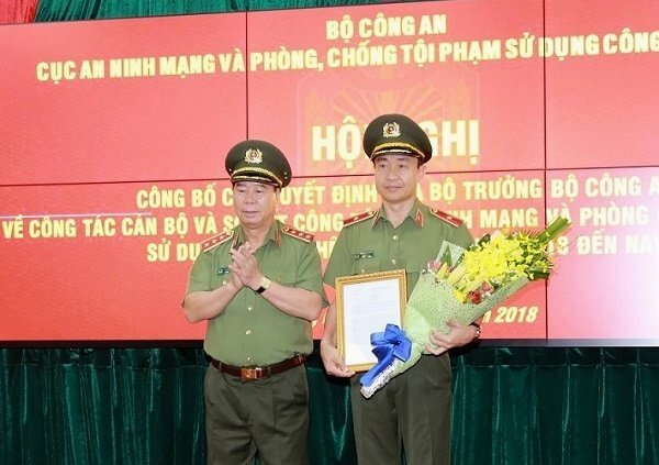 Bổ nhiệm Cục trưởng Cục an ninh mạng và Phòng, chống tội phạm công nghệ cao
