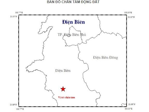 Động đất 3,9 độ richter ở Điện Biên