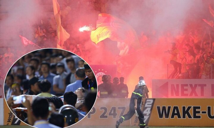 Fan cuồng bắn pháo sáng suýt chết người ở sân Hàng Đẫy: Hôm nay, kỷ luật CLB Hà Nội và Nam Định