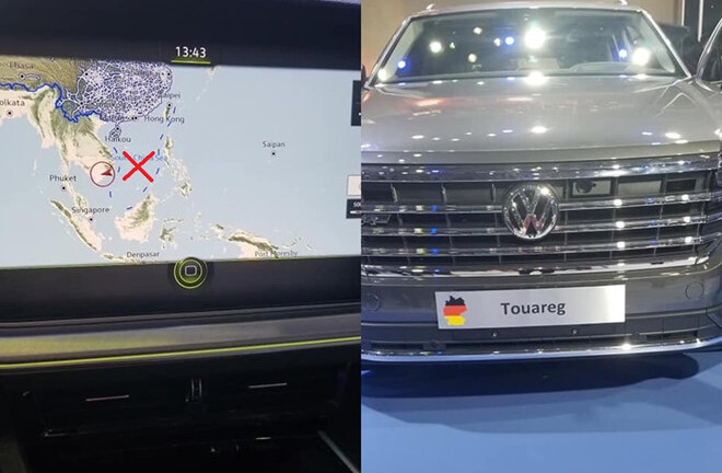 'Đường lưỡi bò' xuất hiện trên xe Volkswagen trưng bày tại VMS 2019