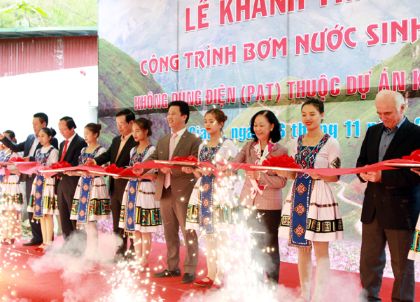 Hà Giang khánh thành công trình bơm nước không cần điện lên cao 700m đầu tiên trên thế giới