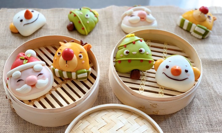 Công thức bánh bao sữa bất bại với tạo hình Giáng sinh đẹp mê mẩn