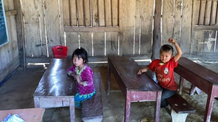 Hình ảnh ngôi trường nơi thầy hiệu trưởng viết thư xin gạo nuôi học sinh