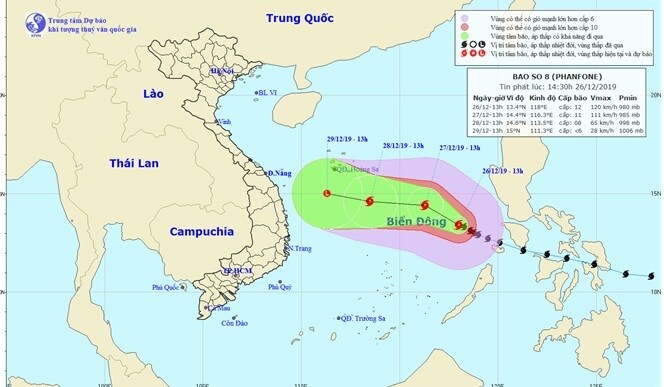 Video: Không khí lạnh lấn át hoàn toàn bão số 8 